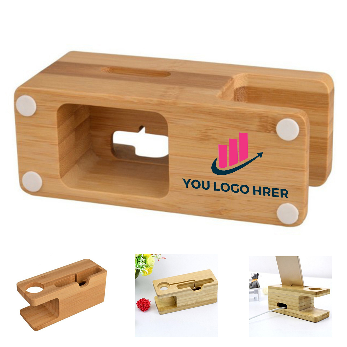 1-2-106.jpg Wooden Phone Watch Holder - Image 1
