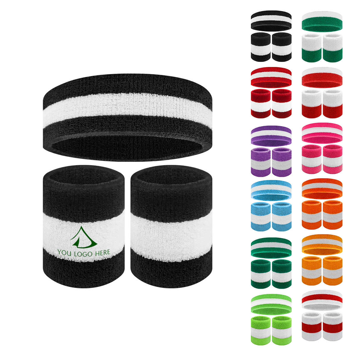 1-2-150.jpg Sports Headband Wristband Set - Image 1
