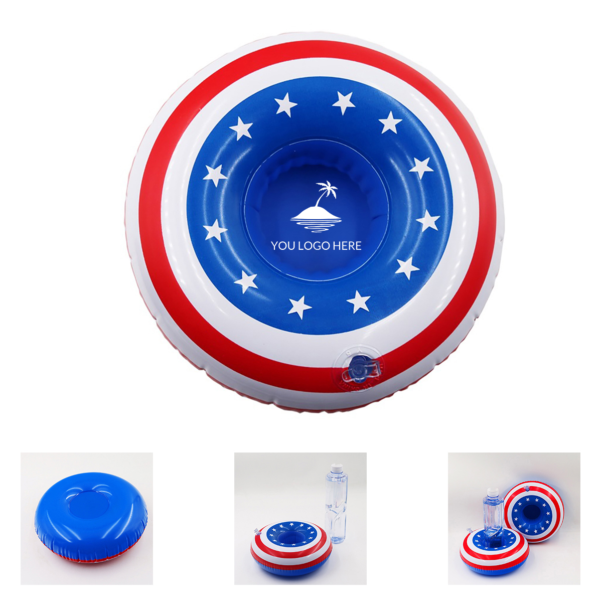 1-2-246.jpg USA American Flag Inflatable Drink Holder - Image 1