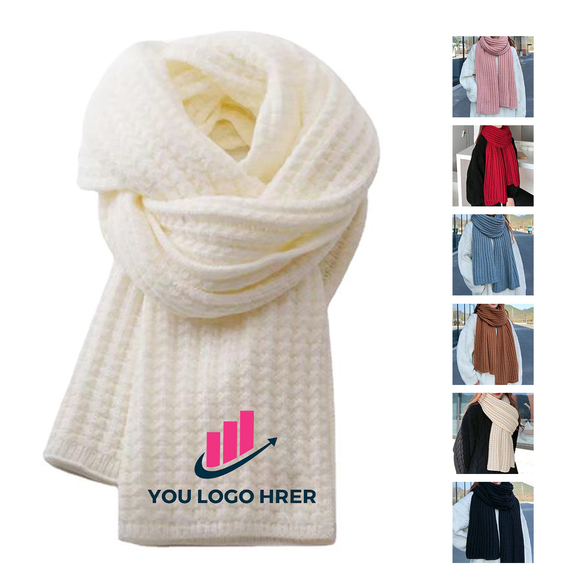 1-2-291.jpg Rib Knit Scarf - Image 1