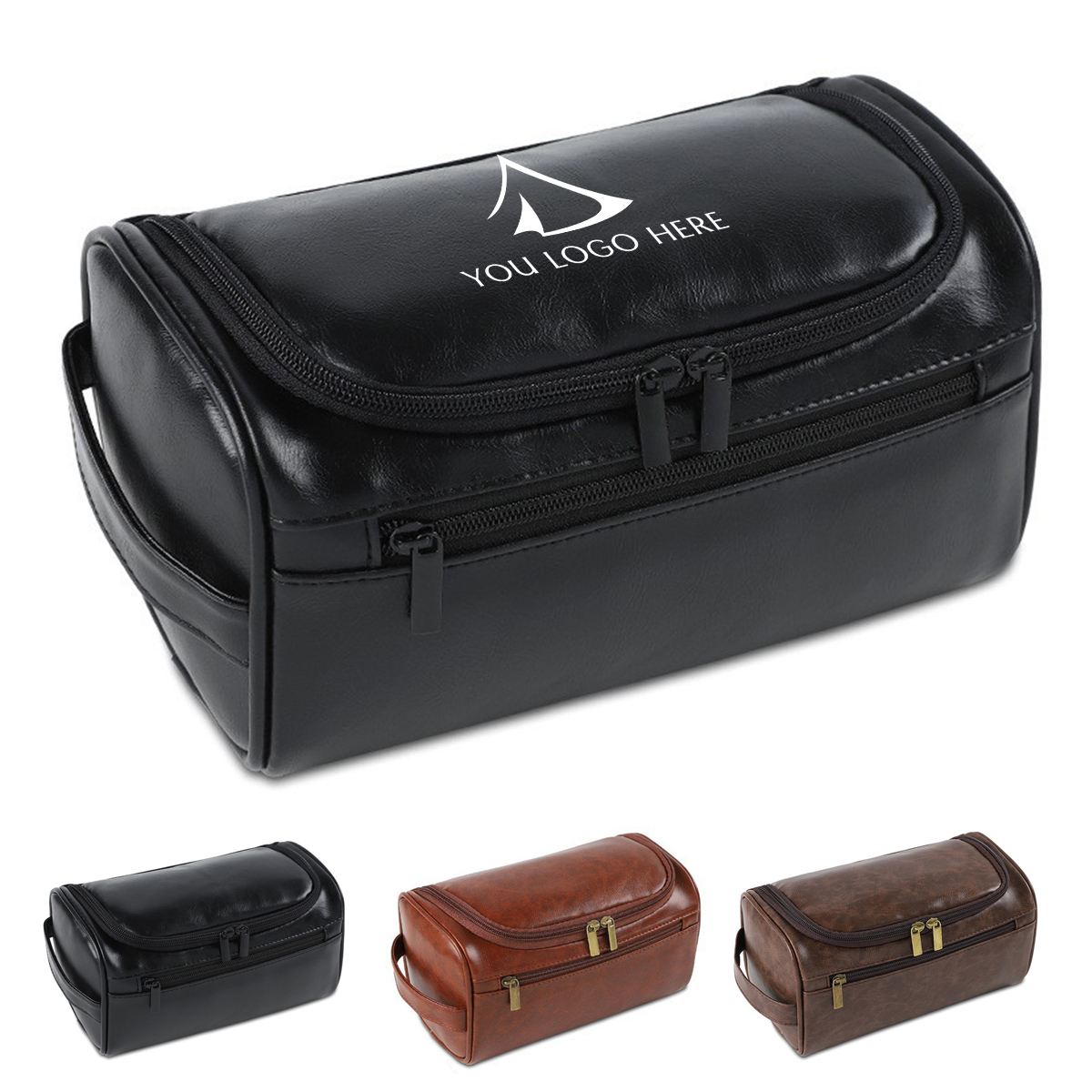 1-2-36-1.jpg Leather Toiletry Cosmetic Bag - Image 1
