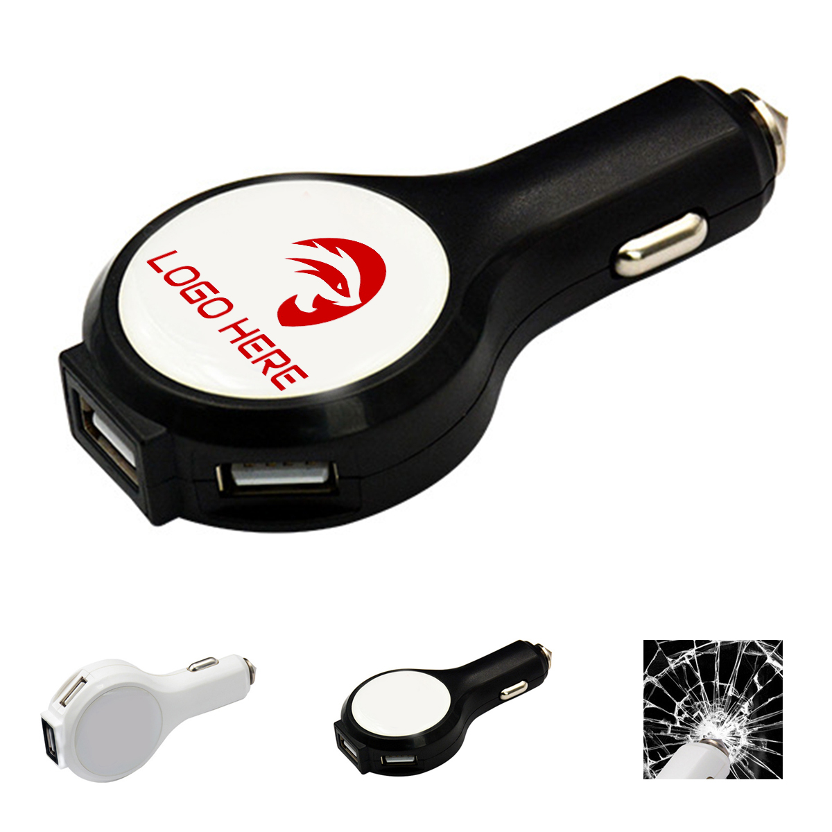 1-2-54.jpg Usb Car Charger with Light - Image 1