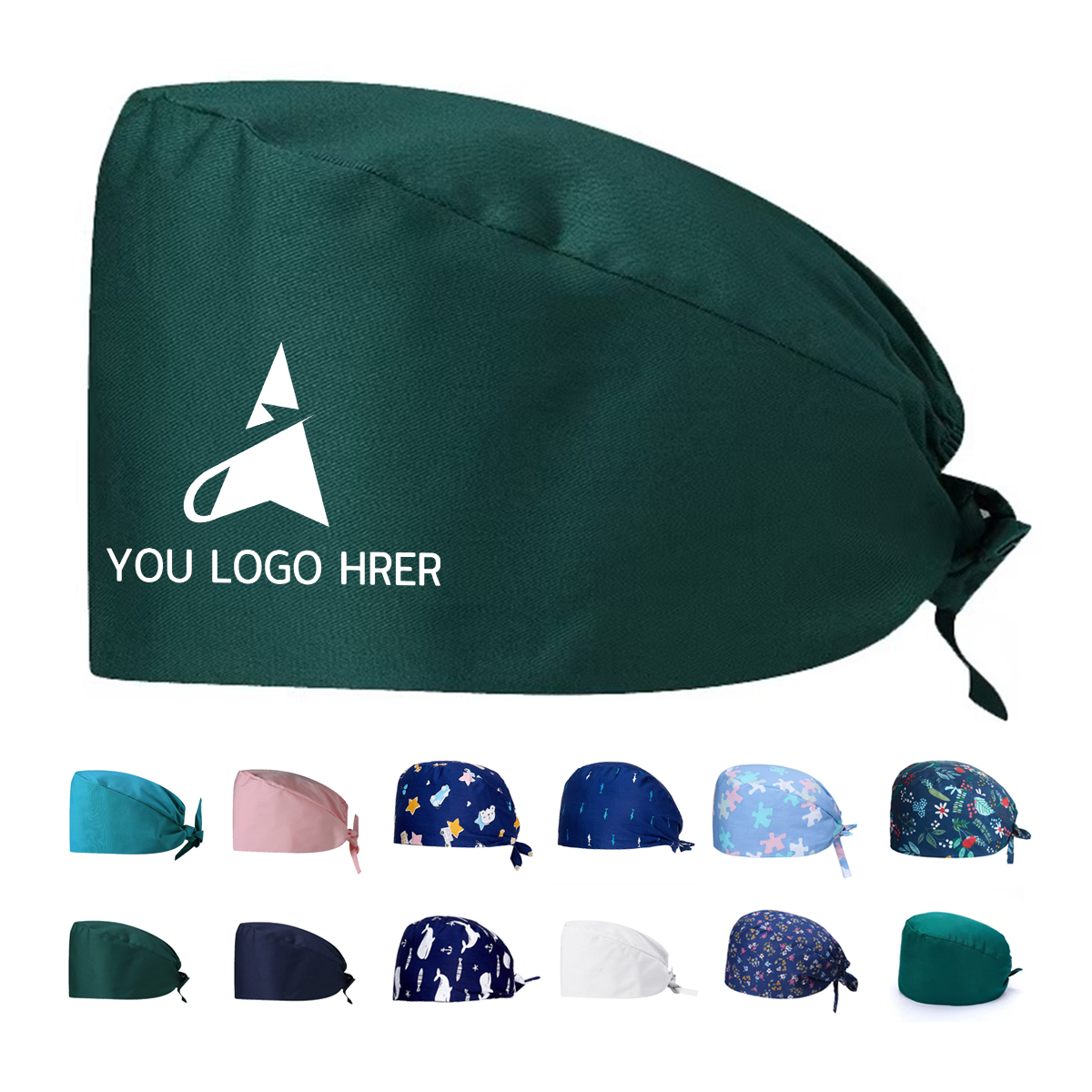 1-2-6-1.jpg Medical Nurse Scrub Cap with Button - Image 1