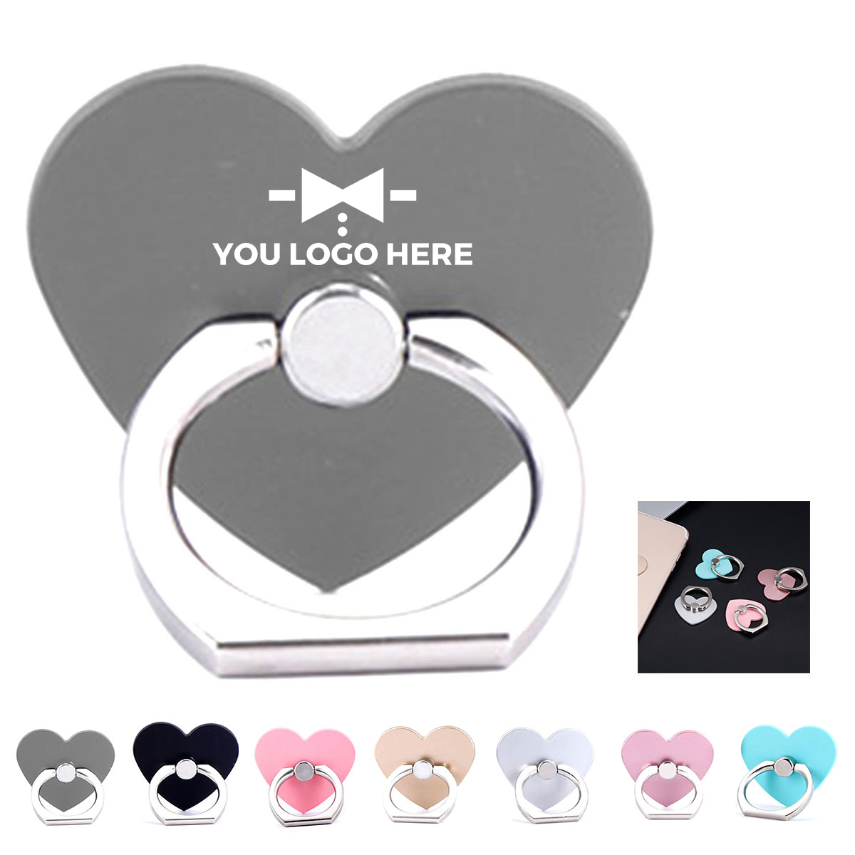 1-2-73-1.jpg Heart Shape Cell Phone Ring Stand - Image 1