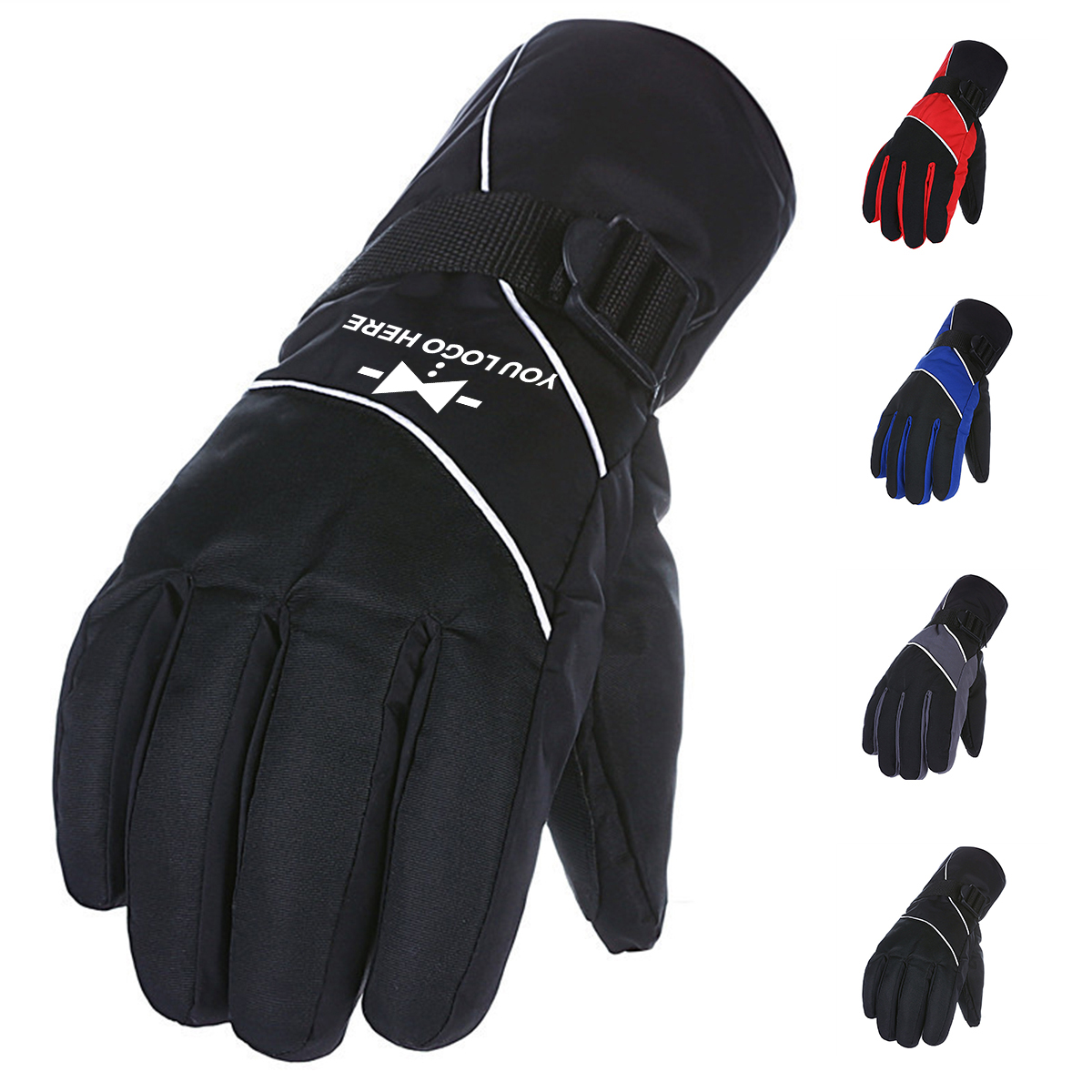 1-2-78.jpg Fleece Lined Waterproof Ski Gloves - Image 1