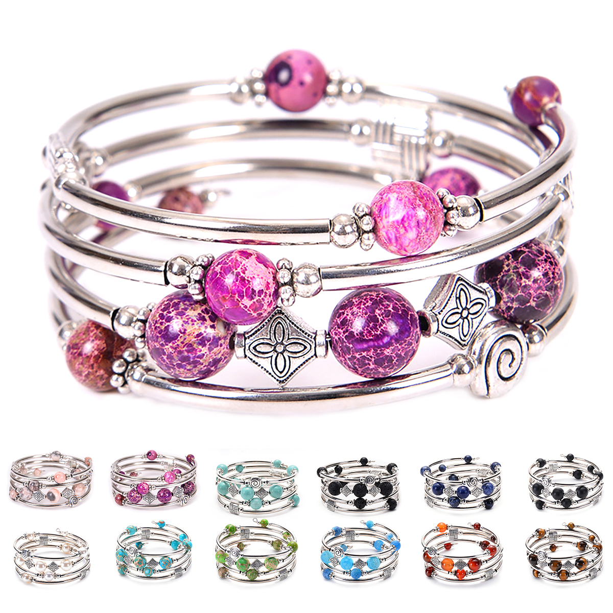 1-5.jpg Precious Stone Women Bracelet - Image 1