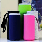 Leather Coffee Cup Sleeve with Handle - Image 3