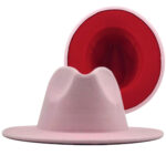 Two Tone Woolen Fedora Hat - Image 8