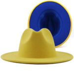 Two Tone Woolen Fedora Hat - Image 7