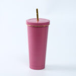 17oz Stainless Steel Tumbler With Gold Border Lid - Image 7