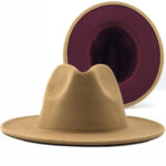 Two Tone Woolen Fedora Hat - Image 5