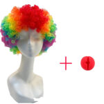 Rainbow Soccer Fans Clown Costume Wig - Image 3