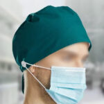Medical Nurse Scrub Cap with Button - Image 4