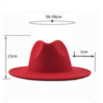 Two Tone Woolen Fedora Hat - Image 3