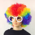 Rainbow Soccer Fans Clown Costume Wig - Image 2
