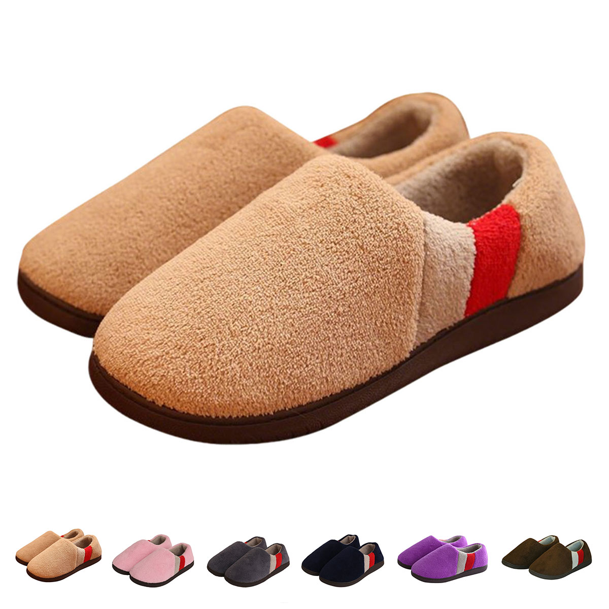 2-140.jpg Winter Warm Indoor Non-slip Slippers - Image 1