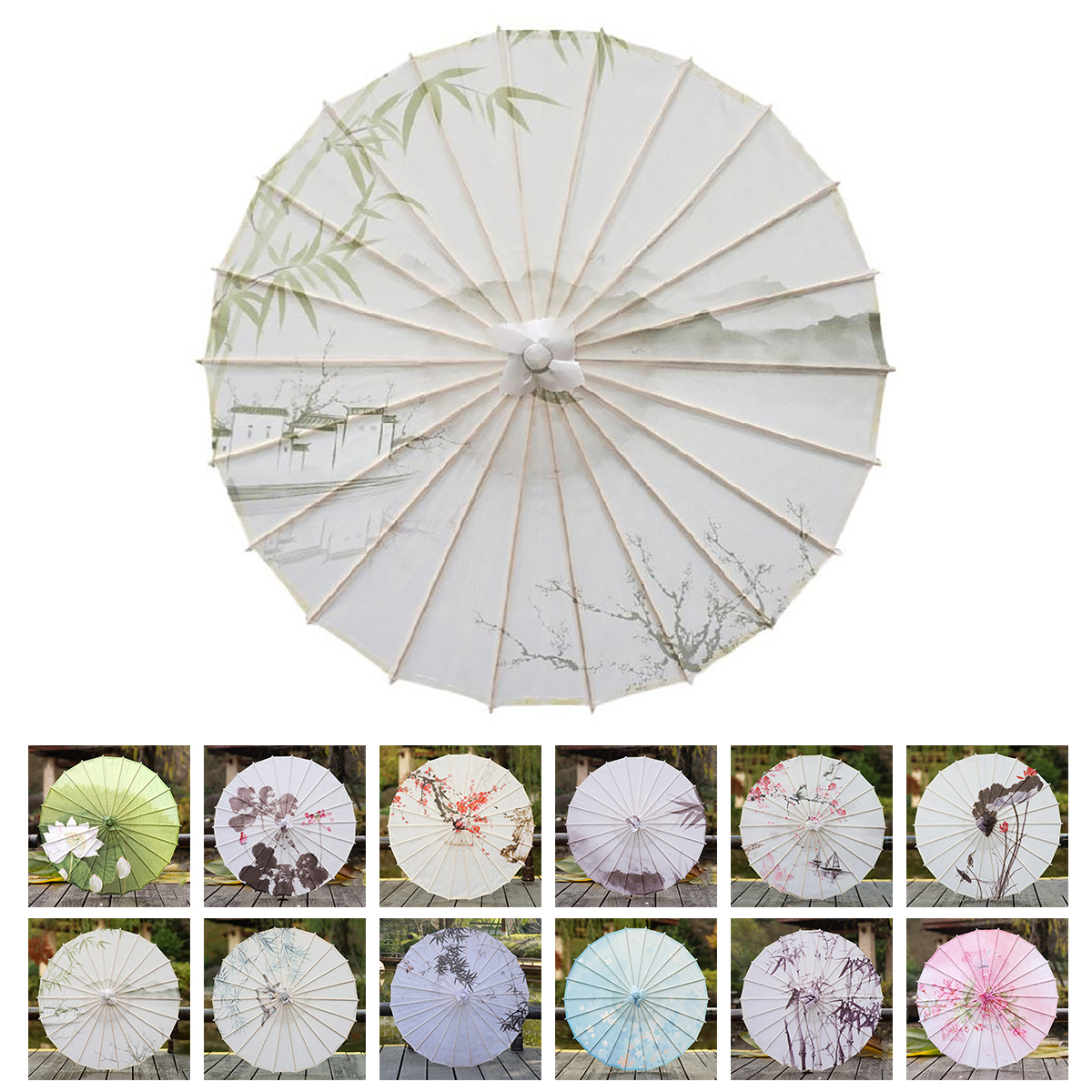 2-199.jpg Bride Party Paper Umbrella - Image 1