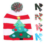 2 Pcs Christmas Knit Beanie Set - Image 2