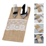 Wedding Lace Tableware Pouch - Image 2