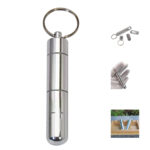 Aluminum Pill Holder with Key Ring - Image 2