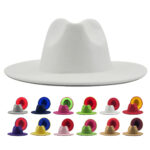 Two Tone Woolen Fedora Hat - Image 2