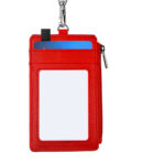 Lanyard PU Leather Card Holder With Zippered Pocket - Image 12