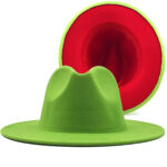 Two Tone Woolen Fedora Hat - Image 15