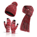 Colours Knit Warm Winter Hat with Scarf and Gloves Set - Image 8