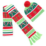 2 Pcs Christmas Knit Beanie Set - Image 6