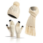 Colours Knit Warm Winter Hat with Scarf and Gloves Set - Image 7