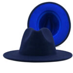 Two Tone Woolen Fedora Hat - Image 13
