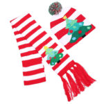 2 Pcs Christmas Knit Beanie Set - Image 5