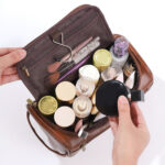 Leather Toiletry Cosmetic Bag - Image 4