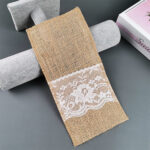 Wedding Lace Tableware Pouch - Image 4