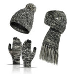 Colours Knit Warm Winter Hat with Scarf and Gloves Set - Image 6