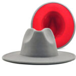 Two Tone Woolen Fedora Hat - Image 12