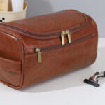 Leather Toiletry Cosmetic Bag - Image 3