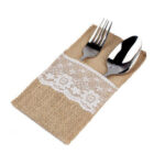 Wedding Lace Tableware Pouch - Image 3