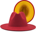 Two Tone Woolen Fedora Hat - Image 11
