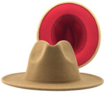 Two Tone Woolen Fedora Hat - Image 10