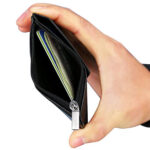 Lanyard PU Leather Card Holder With Zippered Pocket - Image 6