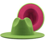Two Tone Woolen Fedora Hat - Image 9